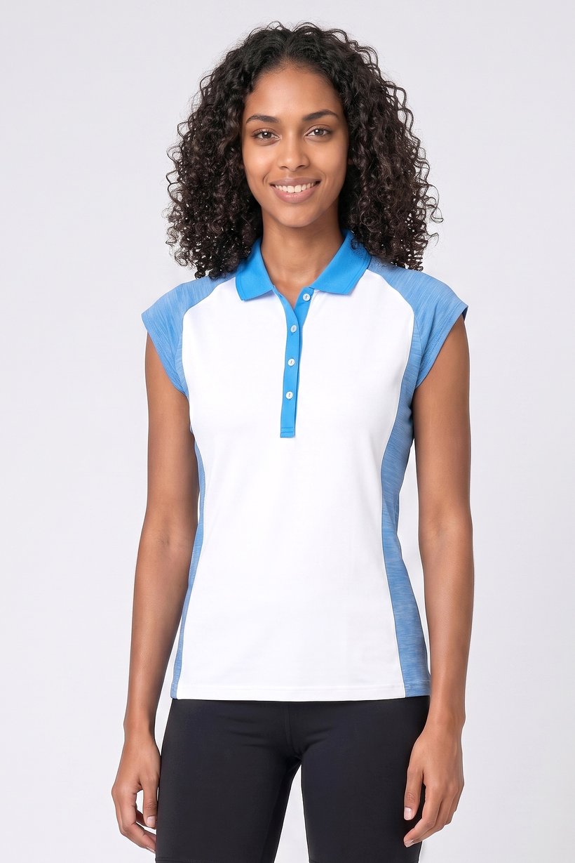 Women Sportswear Fit Short Sleeve Golf Polo Shirt, White