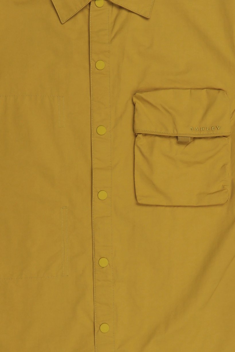 Men Boxy Fit Short Sleeve Outdoor Jackets Shirt, Light Olive