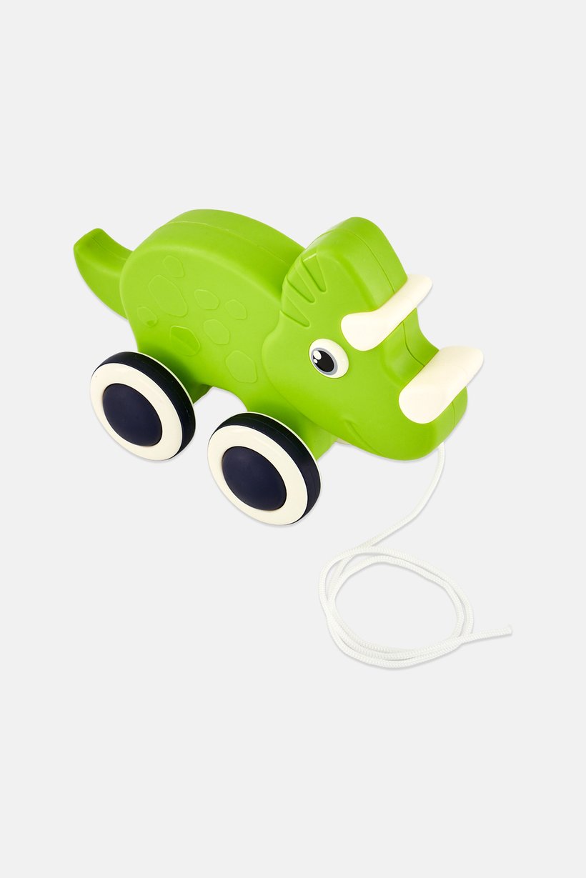 Animal Rolling Buddy Pull Toy Rhino, Assorted