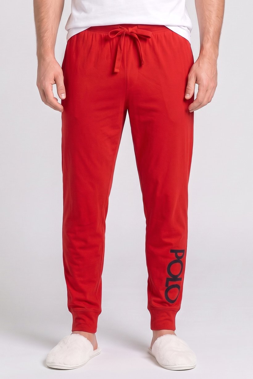 Polo Ralph Lauren Men Embroidered Logo Pyjama Pants, Red