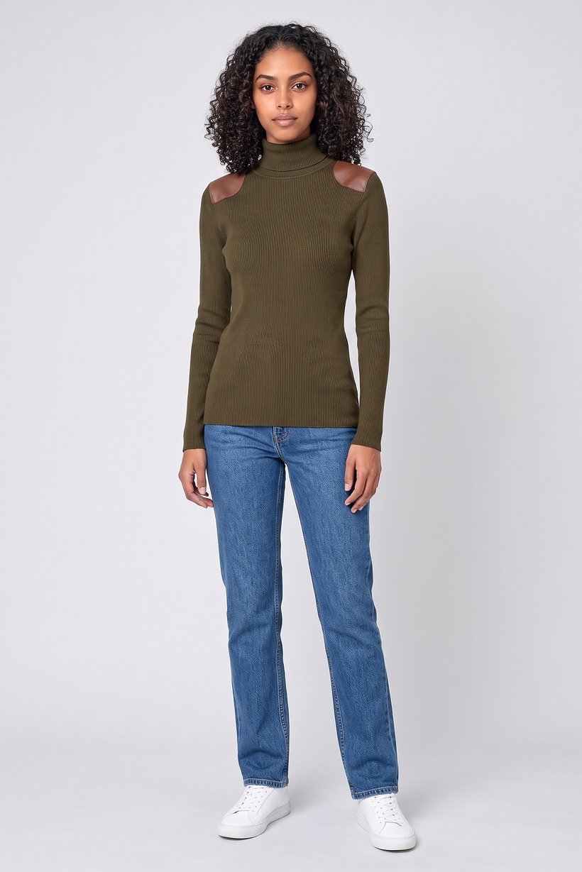 Lauren by Ralph Lauren Women Textured Sweater, Dark Olive