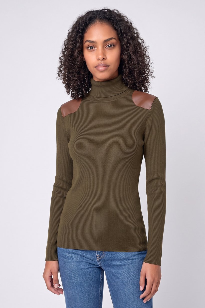Lauren by Ralph Lauren Women Textured Sweater, Dark Olive