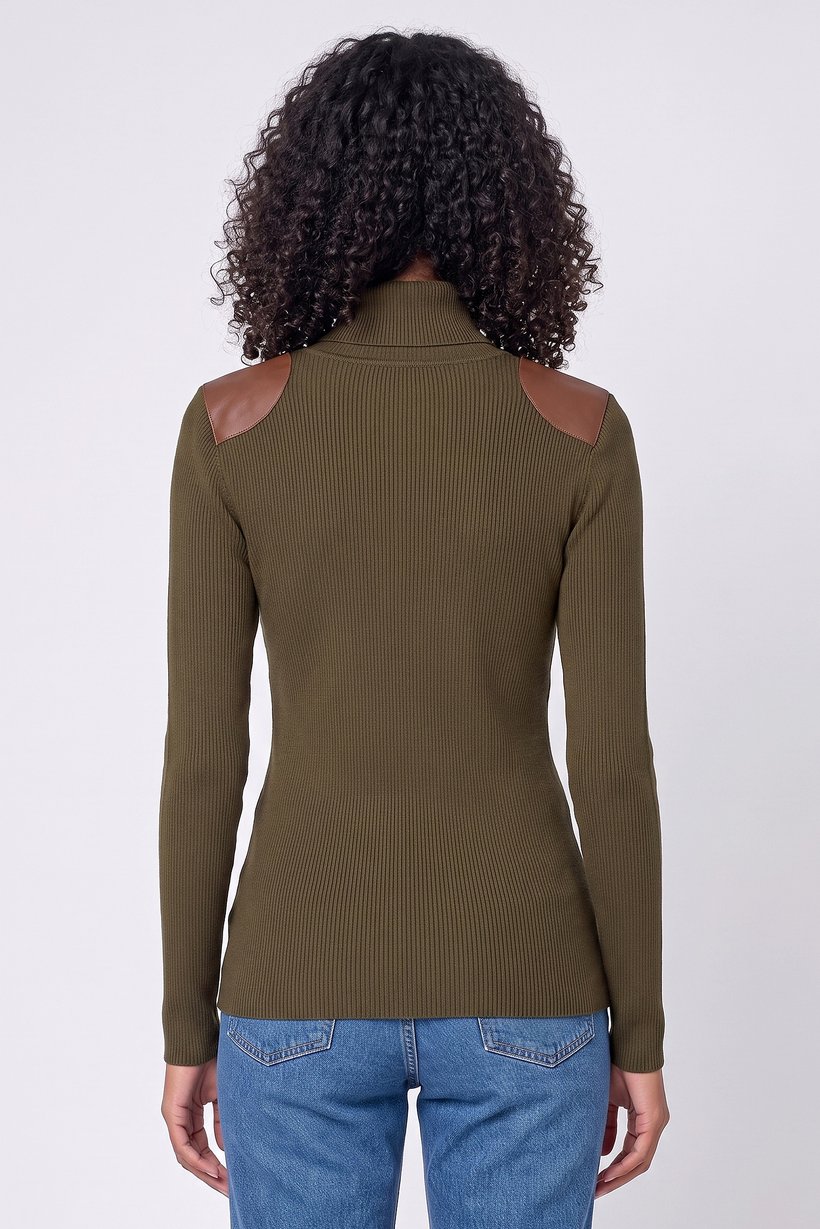 Lauren by Ralph Lauren Women Textured Sweater, Dark Olive