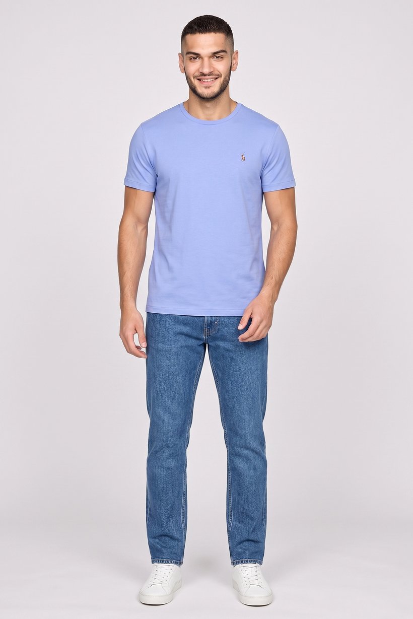 Polo Ralph Lauren Men Crew Neck Short Sleeve Embroidered Logo T-Shirt, Blue