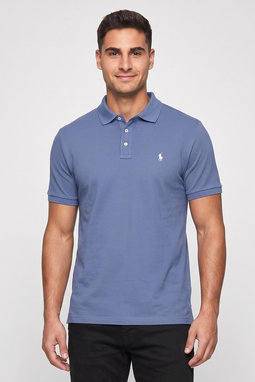 Polo Ralph Lauren Men Classic Fit Embroidered Logo Short Sleeve Polo, Slate Blue