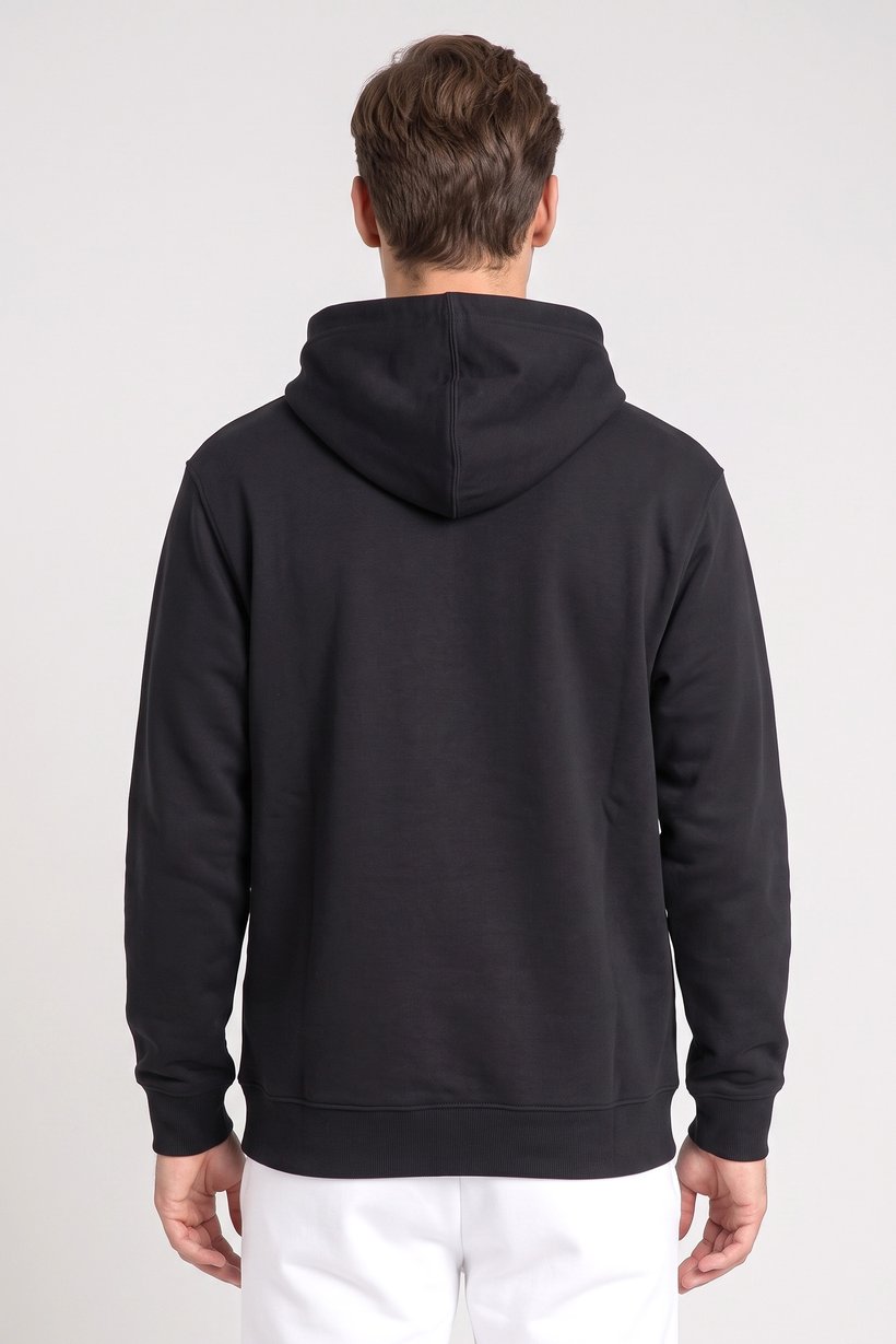 Men Sportswear Fit Long Sleeve Outdoor Hoodie, Black