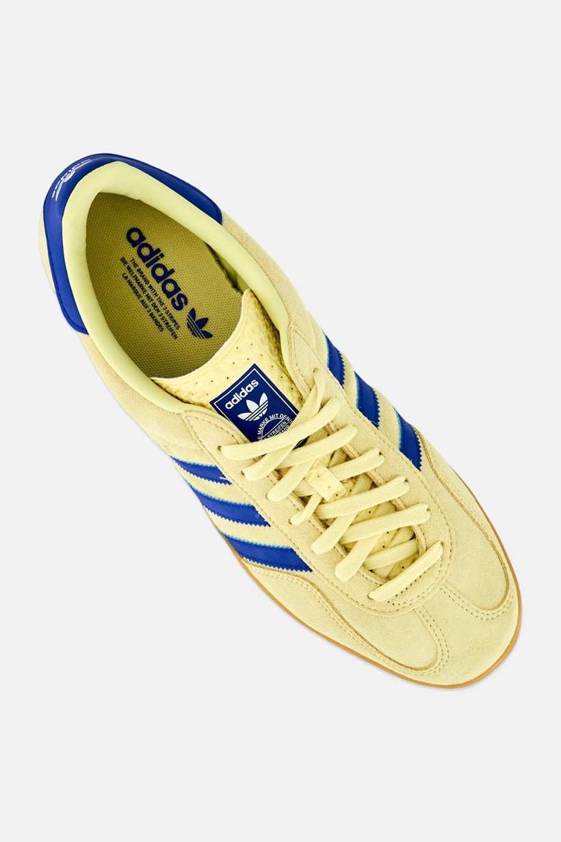 Men Gazelle Lace Up Training Shoes, Light Pastel Yellow