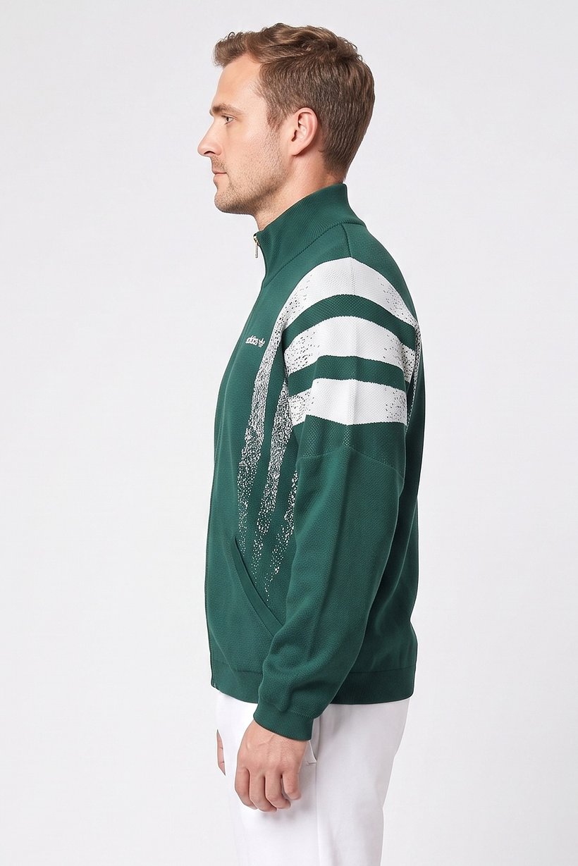 Men Sportswear Fit Long Sleeve Outdoor Jacket, Green