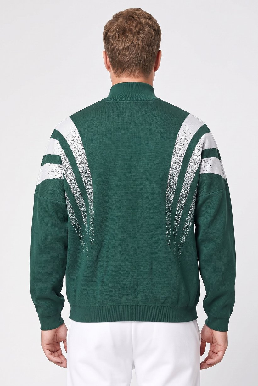 Men Sportswear Fit Long Sleeve Outdoor Jacket, Green