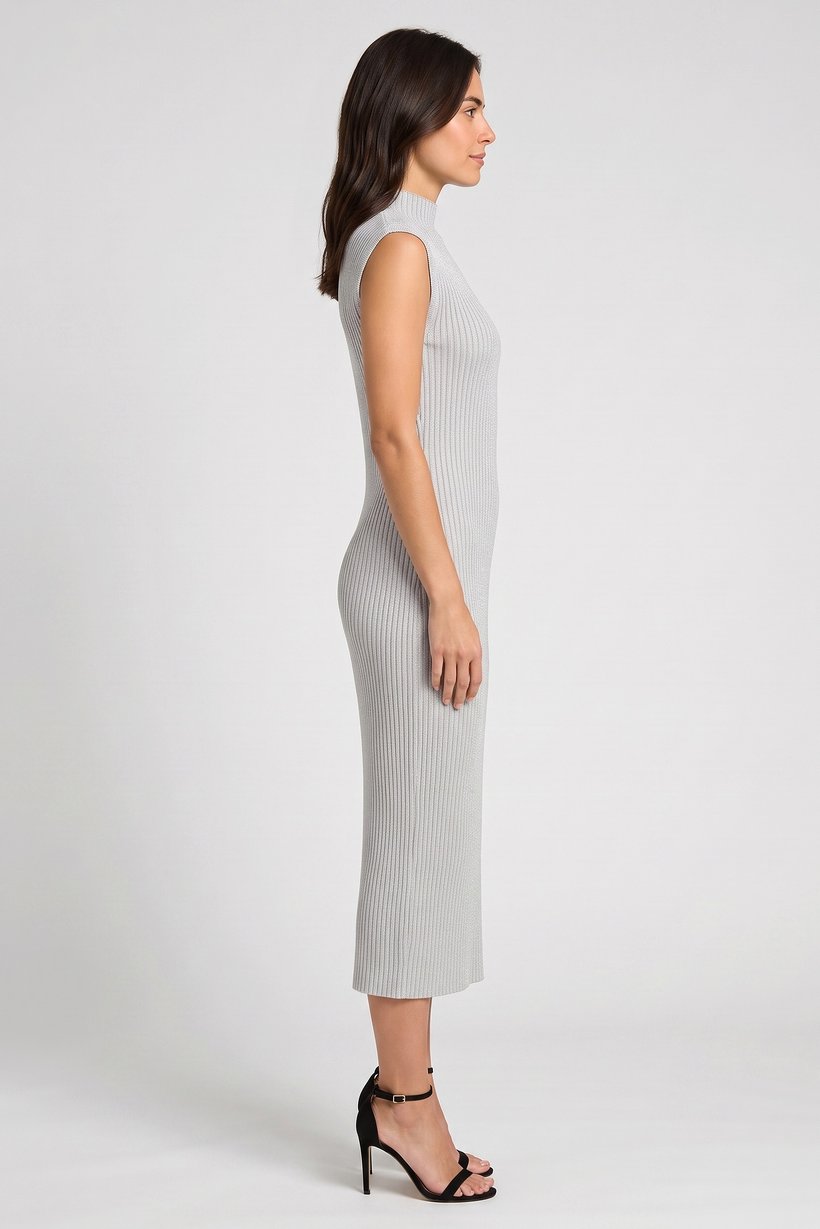 Maternity Knitted Maxi Dress, Silver