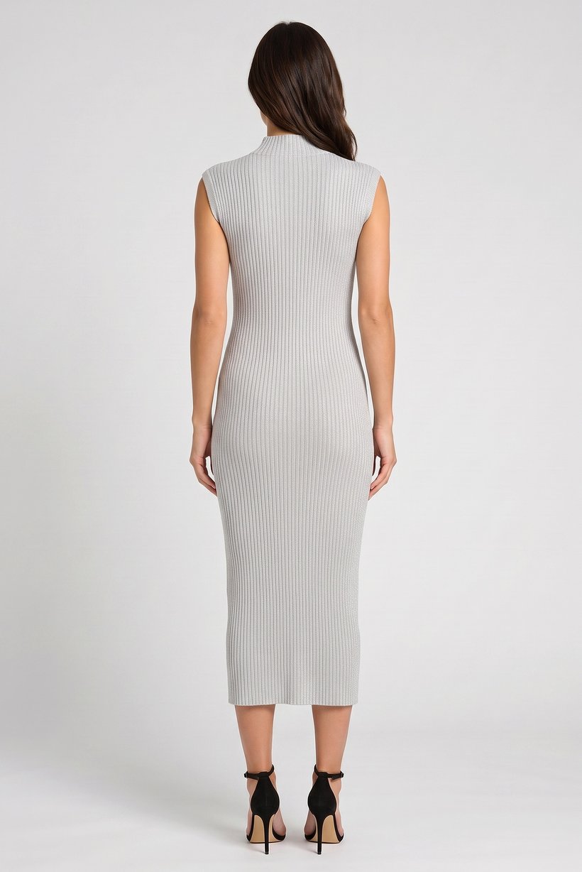 Maternity Knitted Maxi Dress, Silver