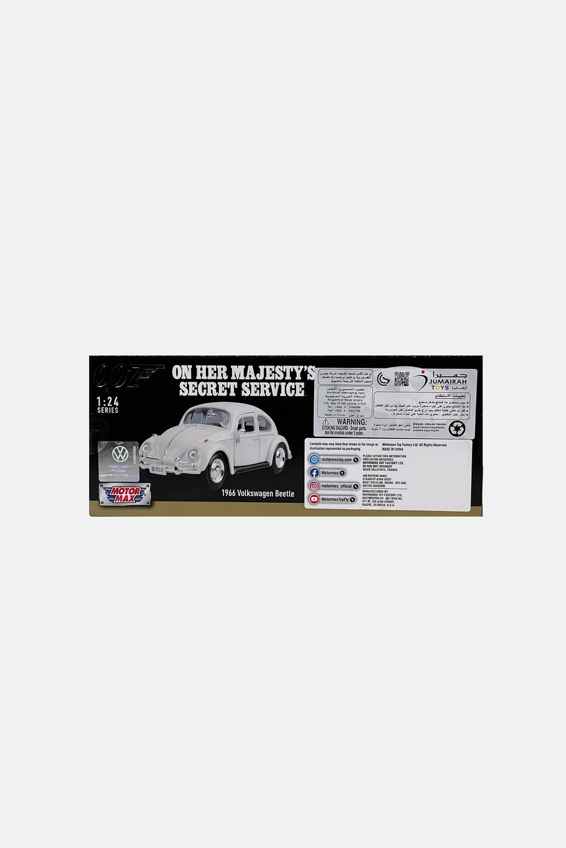 James Bond 1966 Volkswagen Beetle 124 Scale Model, White