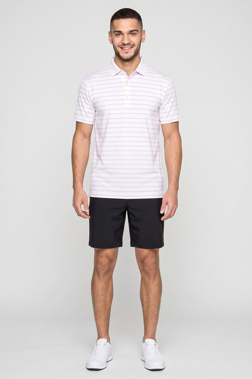 Men Athletic Fit Short Sleeve Golf Polo Shirt, Multicolor