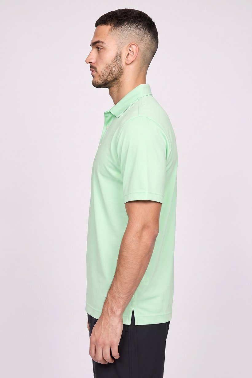 Men Sportswear Fit Short Sleeve Golf Polo Shirt, Mint Green