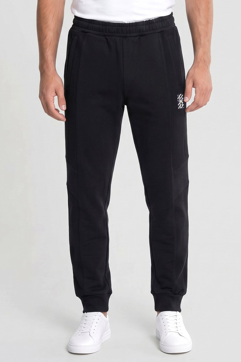 Men Relaxed Fit Outdoor Sweatpants, Black