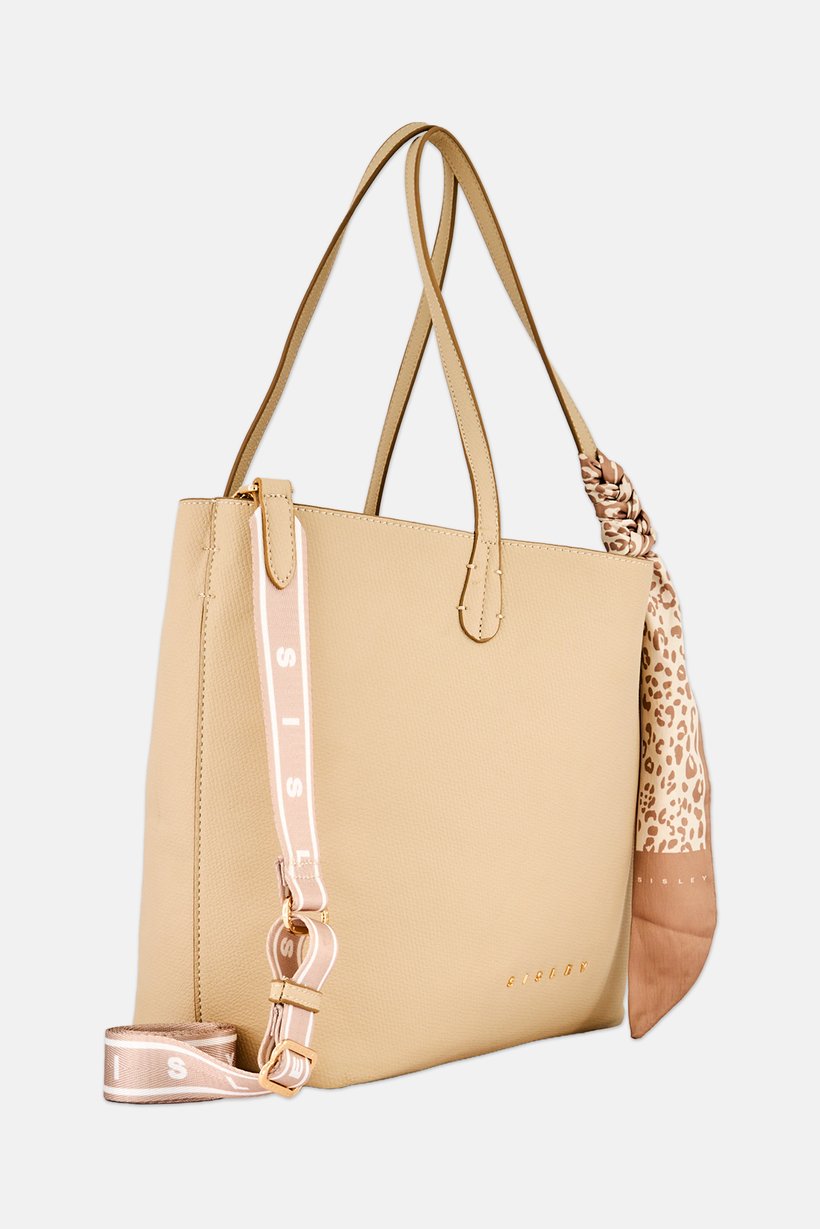 Women 2 Pieces Brand Logo Tote Bag Set, Beige