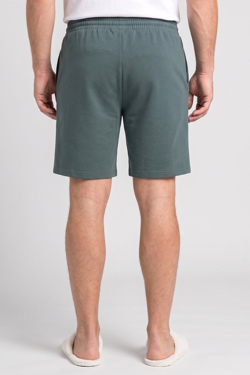 Men Brand Logo Pajama Shorts, Green