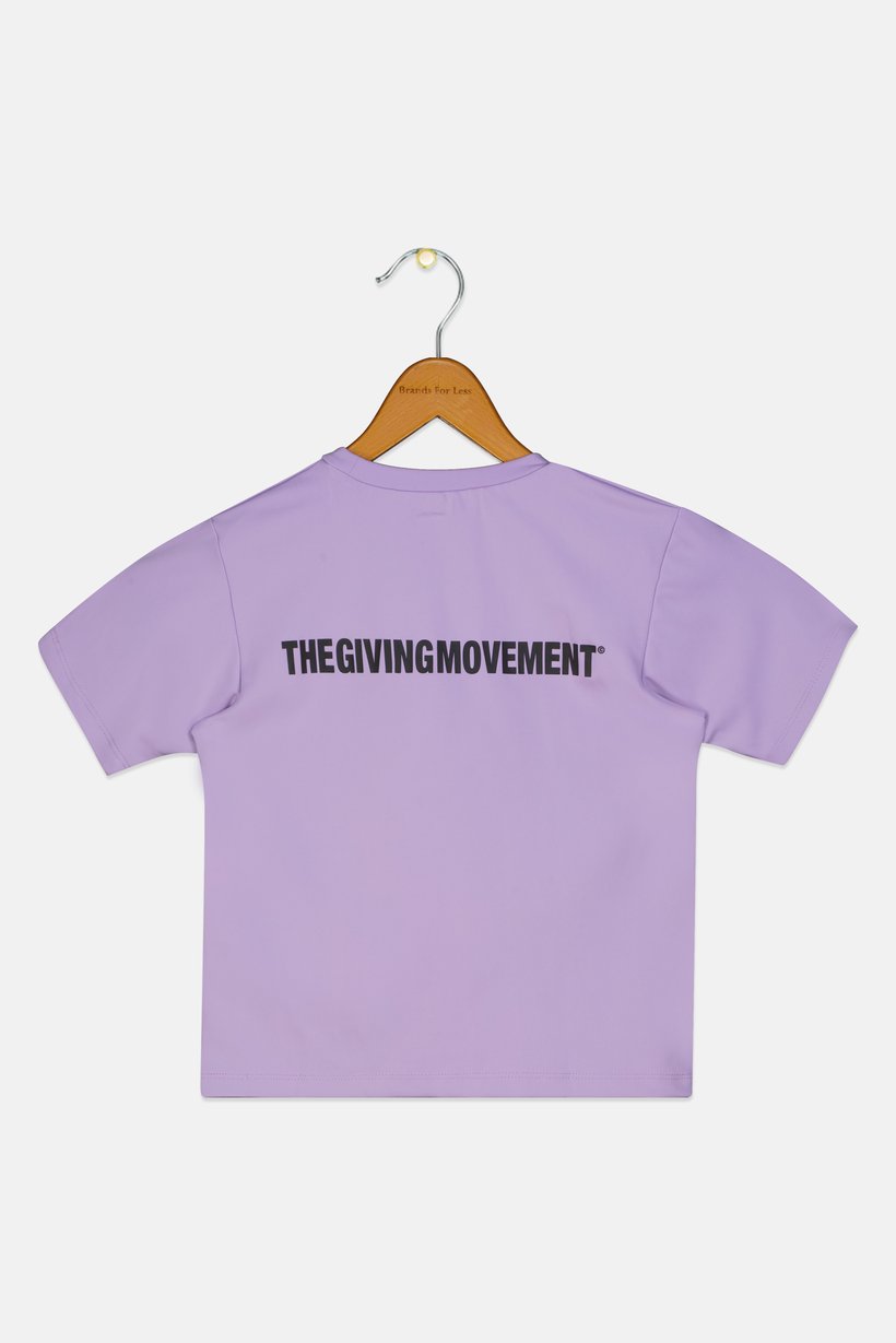 Kids Boy Short Sleeve Brand Logo T-Shirt, Purple