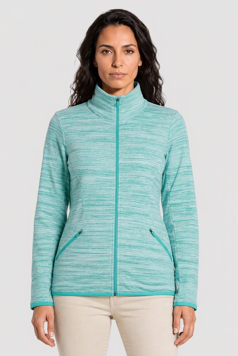 Women Heather Fleece Jacket, Multicolor
