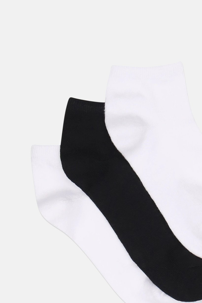 Women 10 Pairs Solid Quarter Socks, Multicolor