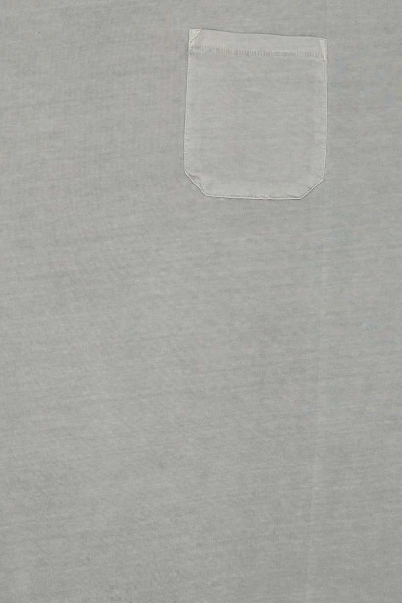 Men Tall Fit Crew Neck Long Sleeves Textured T-shirt, Light Grey