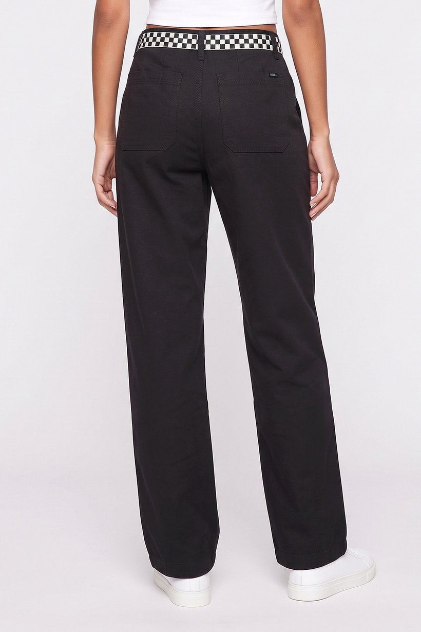 Women Regular Fit Solid Wide Leg Pants, Black