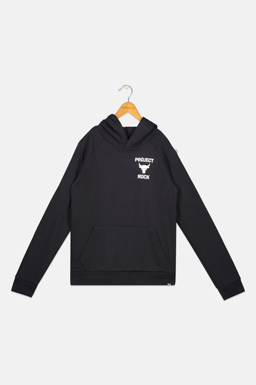 Kids Boy Loose Fit Long Sleeve Training Jacket, Black