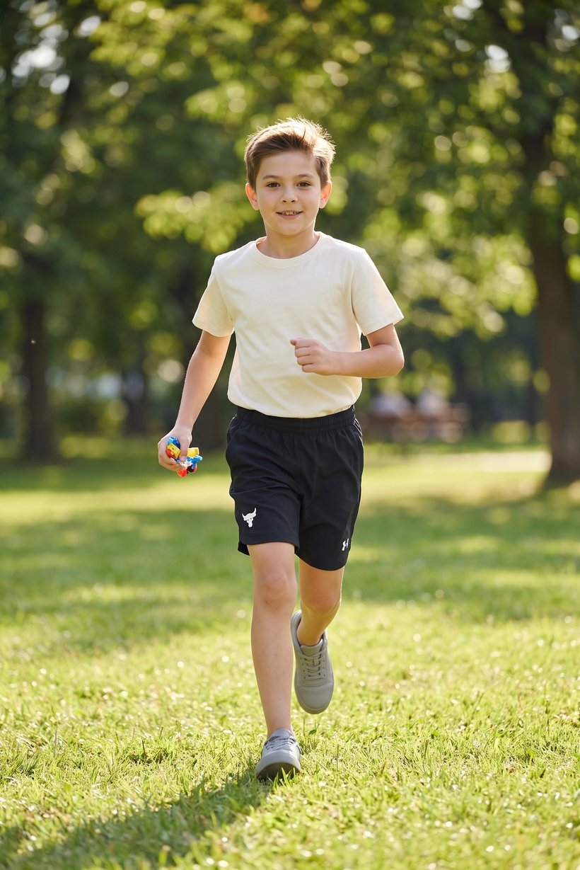 Kids Boy Loose Fit Training Shorts, Black