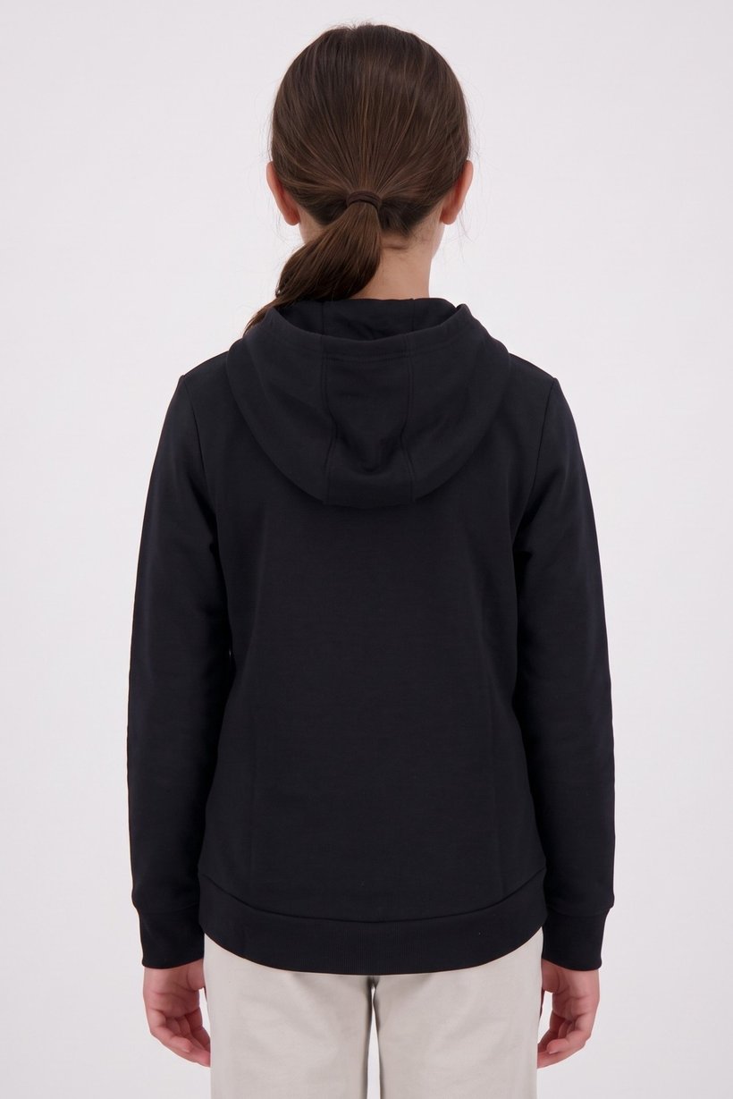 Kids Girl Loose Fit Long Sleeve Outdoor Hoodie, Black