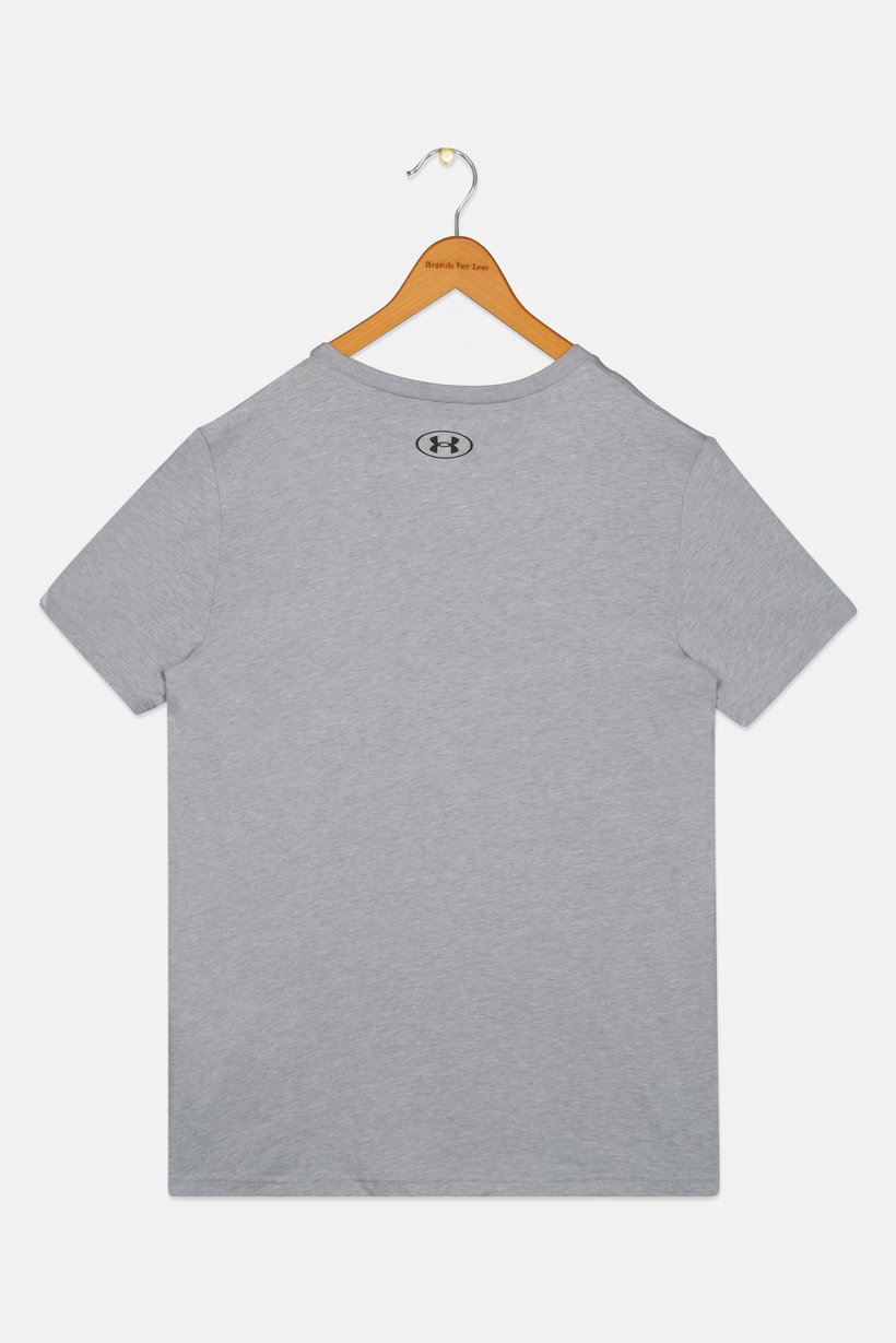 Project Rock x Under Armour Kids Boy Loose Fit Short Sleeve Outdoor T-Shirt, Grey