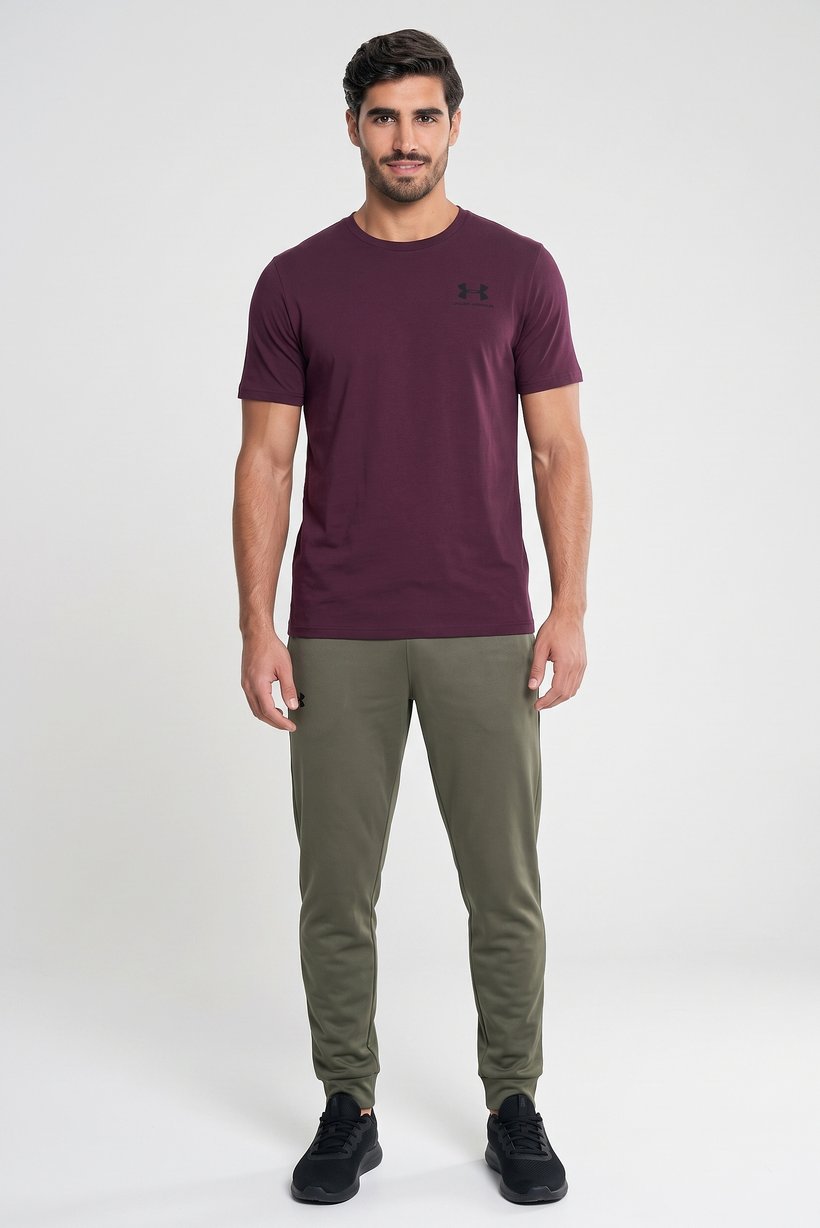 Men Loose Fit Short Sleeve Outdoor T-Shirts, Dark Purple