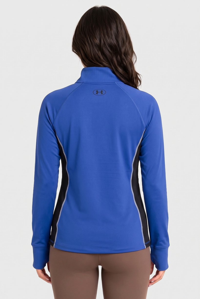 Women Fitted Long Sleeve Training Top, Dark Blue