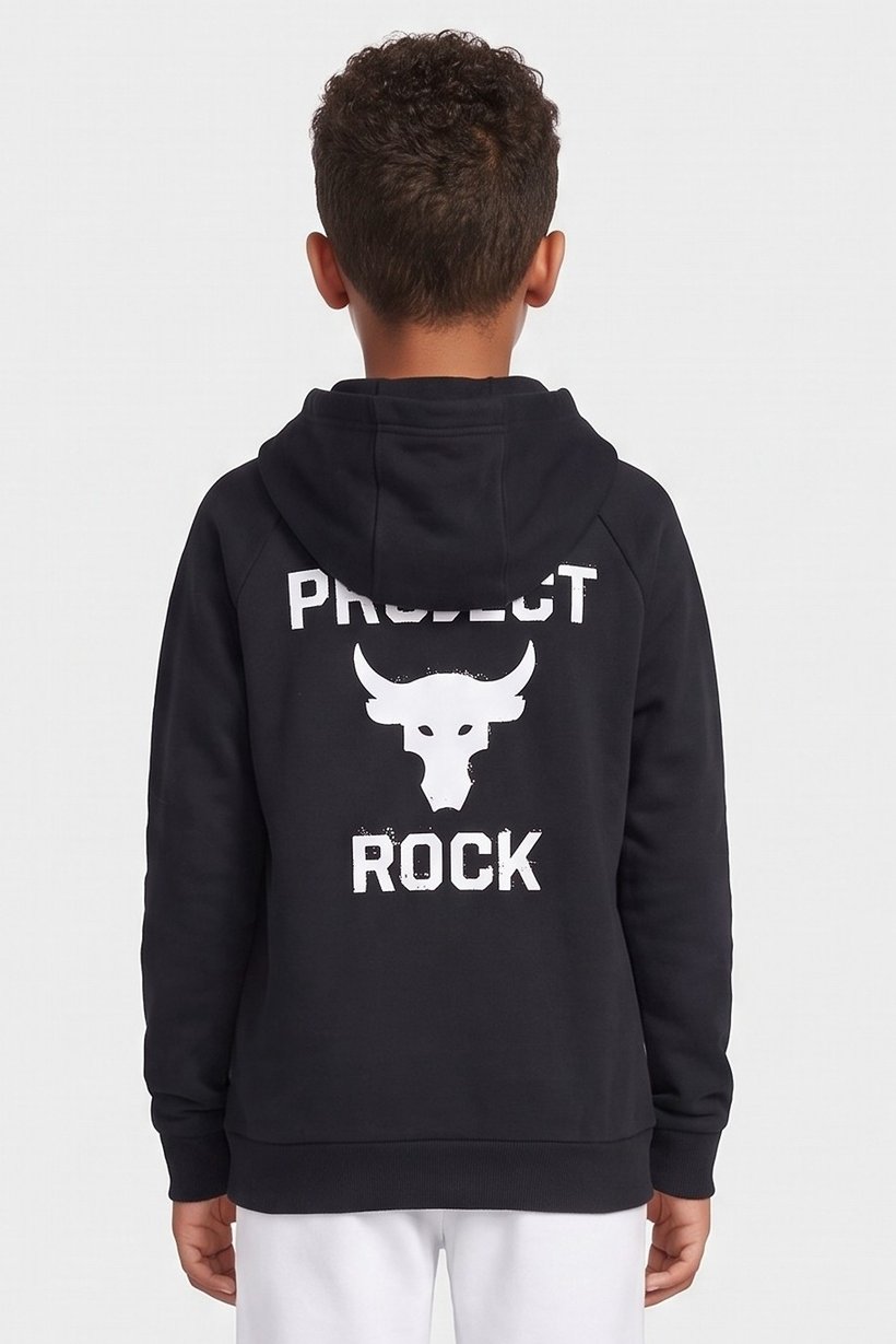 Kids Boy Loose Fit Long Sleeve Outdoor Hoodie, Black