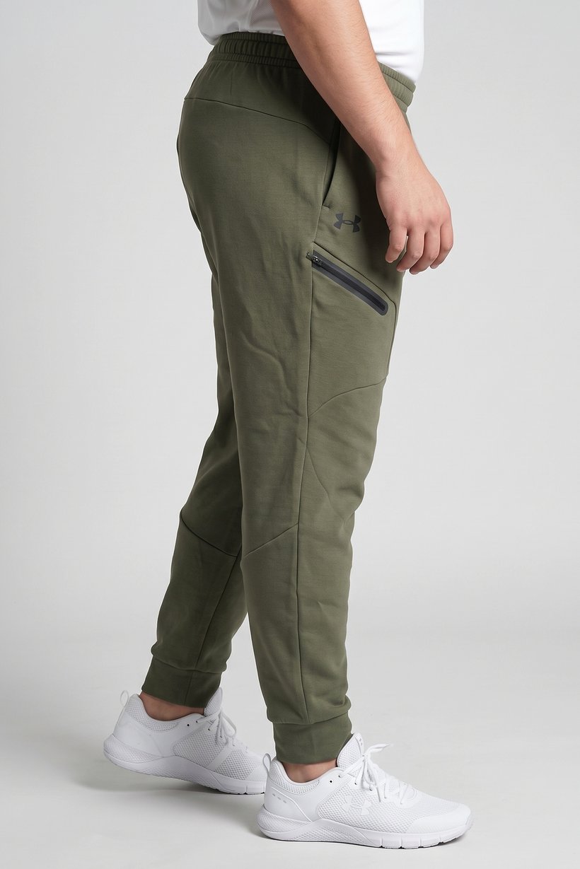 Men Loose Fit Outdoor Sweatpants, Olive