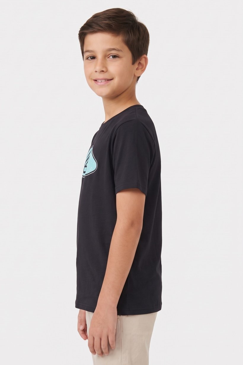 Under Armour x Curry Kids Boy Loose Fit Short Sleeve Outdoor Shirt, Black