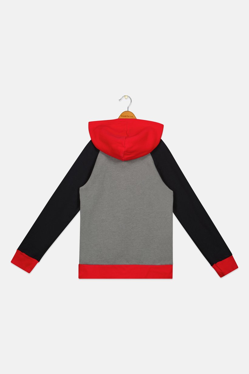 Kids Boy Loose Fit Long Sleeve Outdoor Hoodie, Multicolor