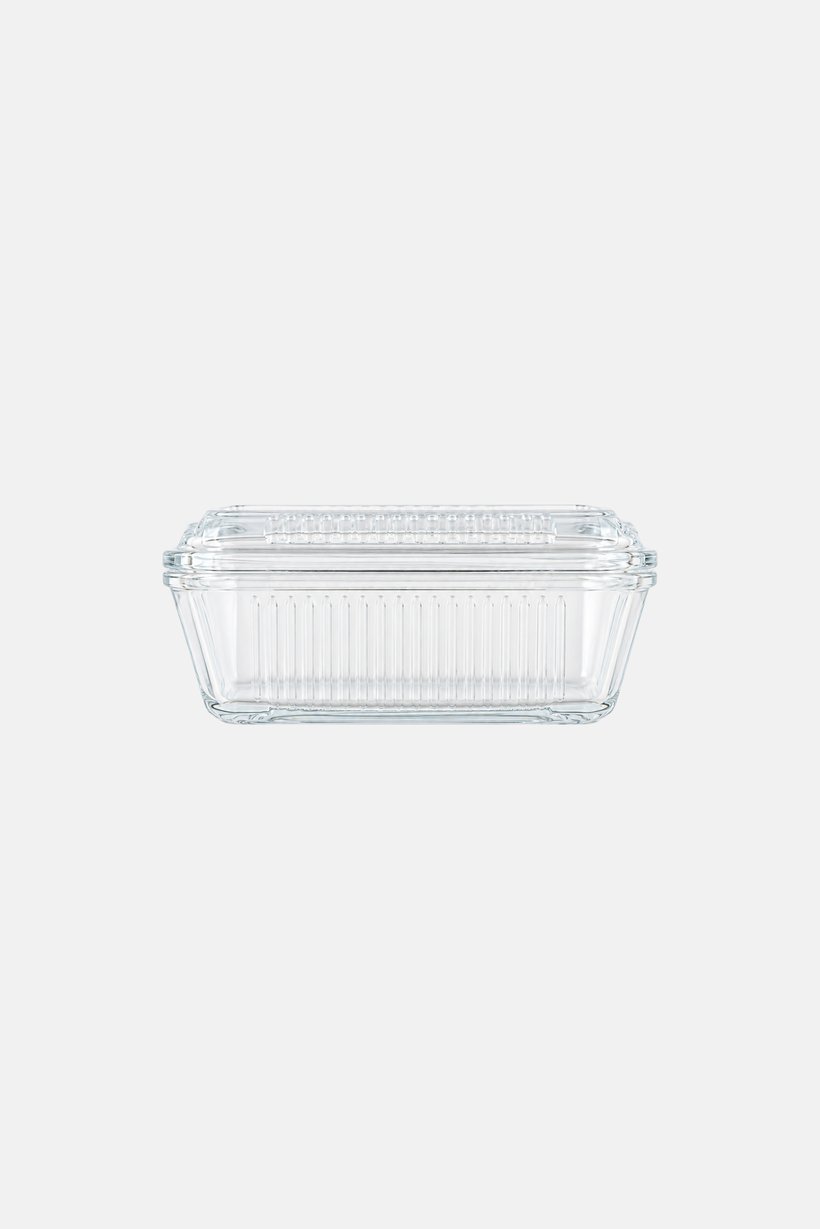 Glass Butter Container, Transparent