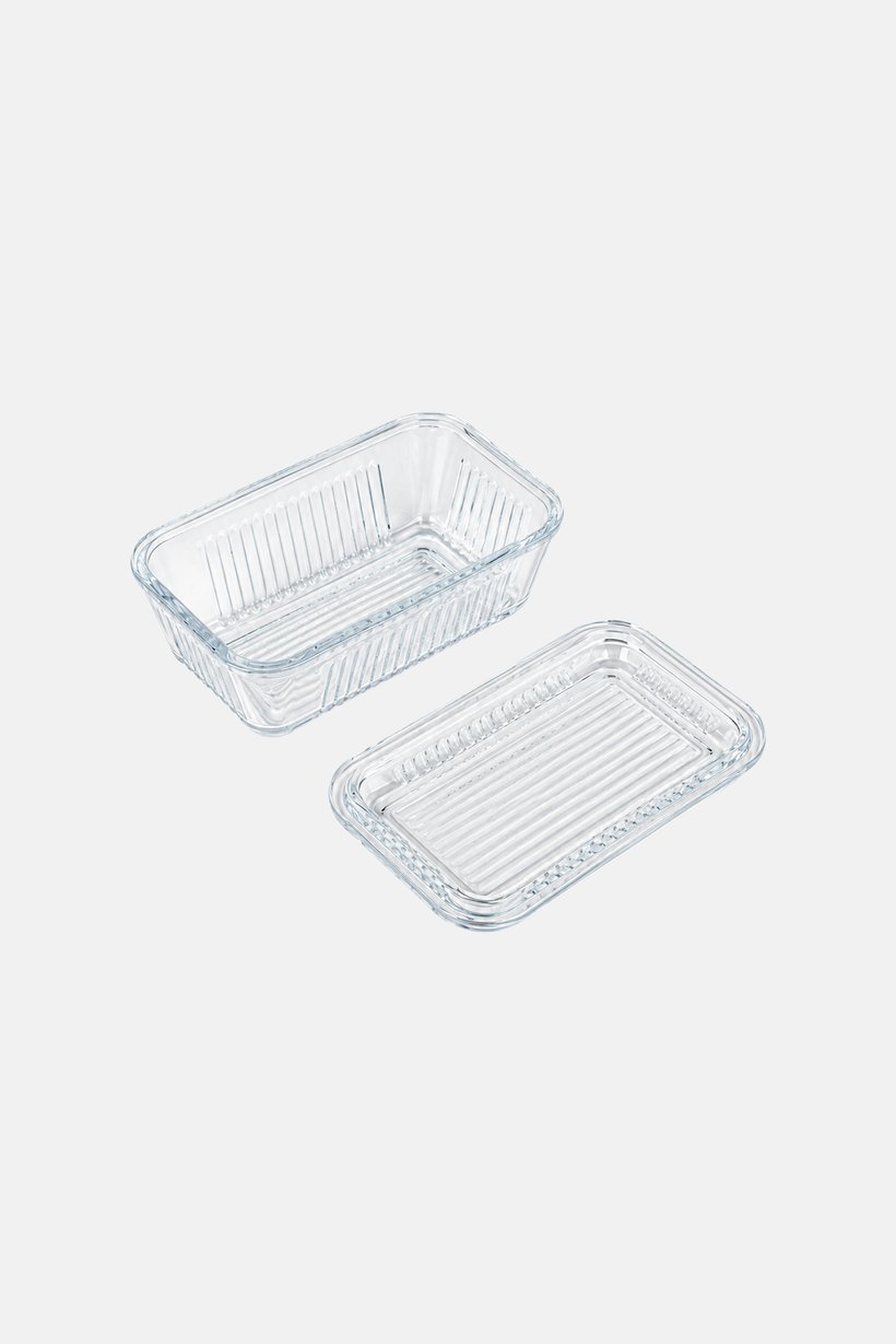 Glass Butter Container, Transparent