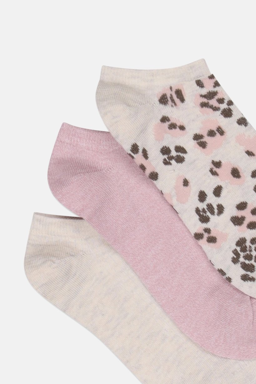 Women 10 Pairs Animal Print Ankle Socks, Multicolor