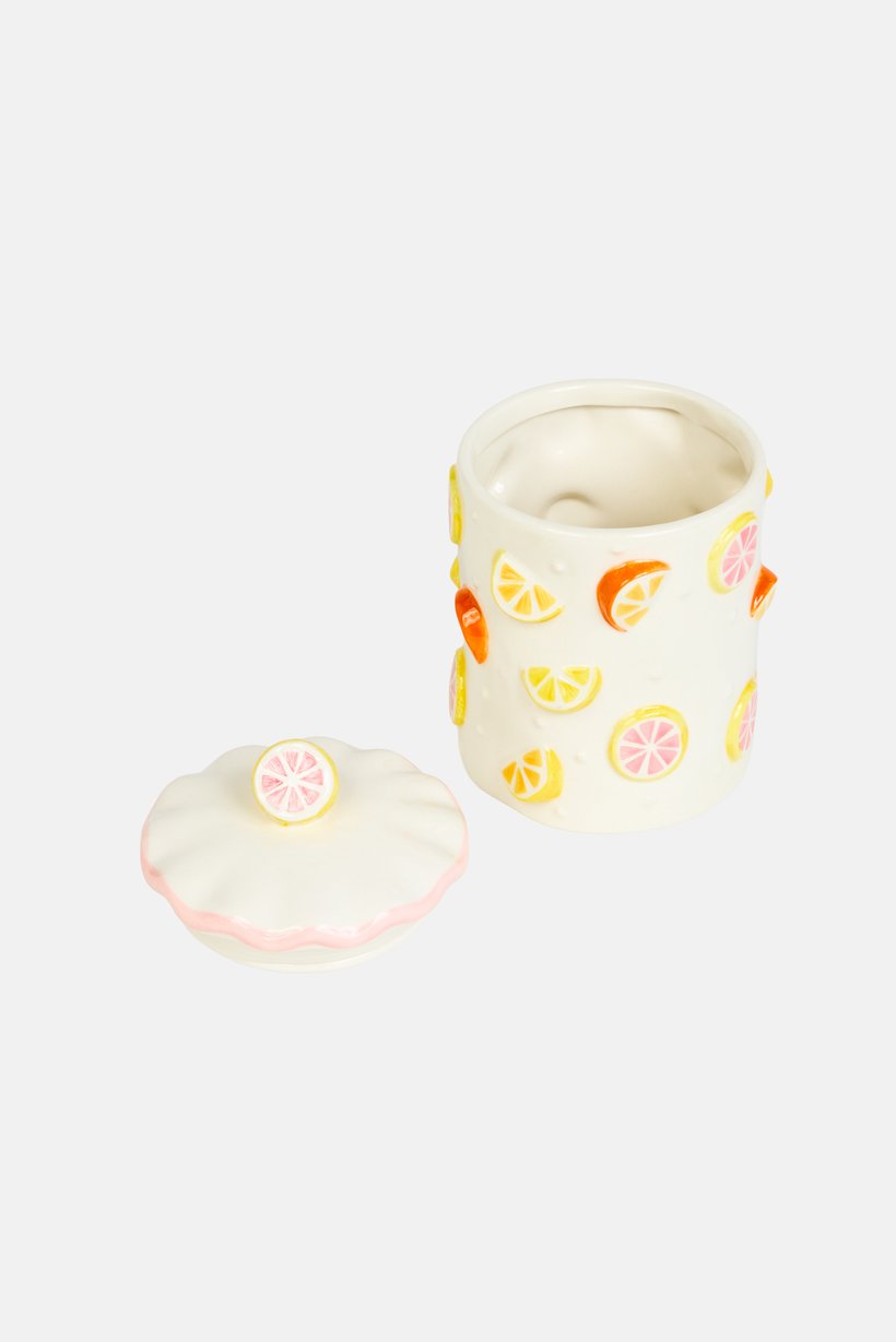 Citrus Canister With Lid, Multicolor
