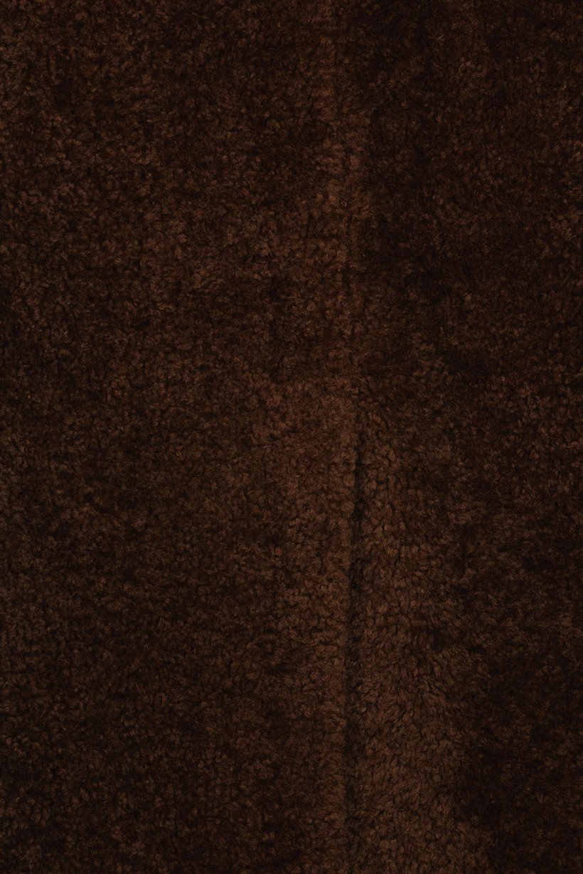 Women Textured Sherpa Jacket, Chocolate Brown