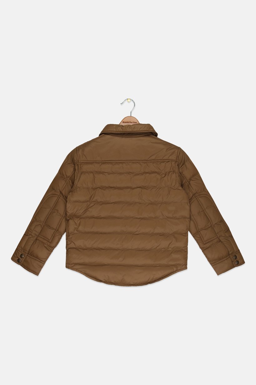 Polo Ralph Lauren Kids Boy Plain Quilted Jacket, Brown