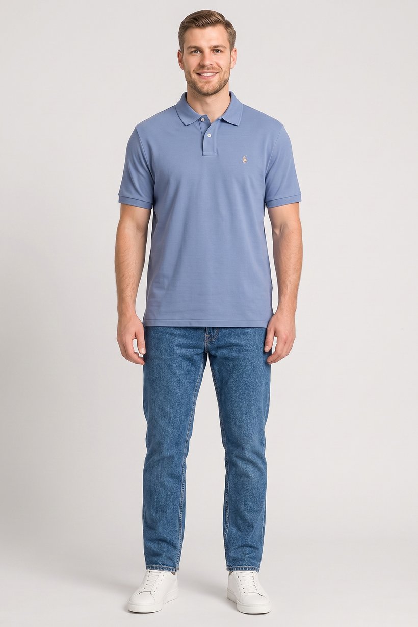 Polo Ralph Lauren Men Short Sleeve Embroidered Logo Polo Shirt, Slate Blue