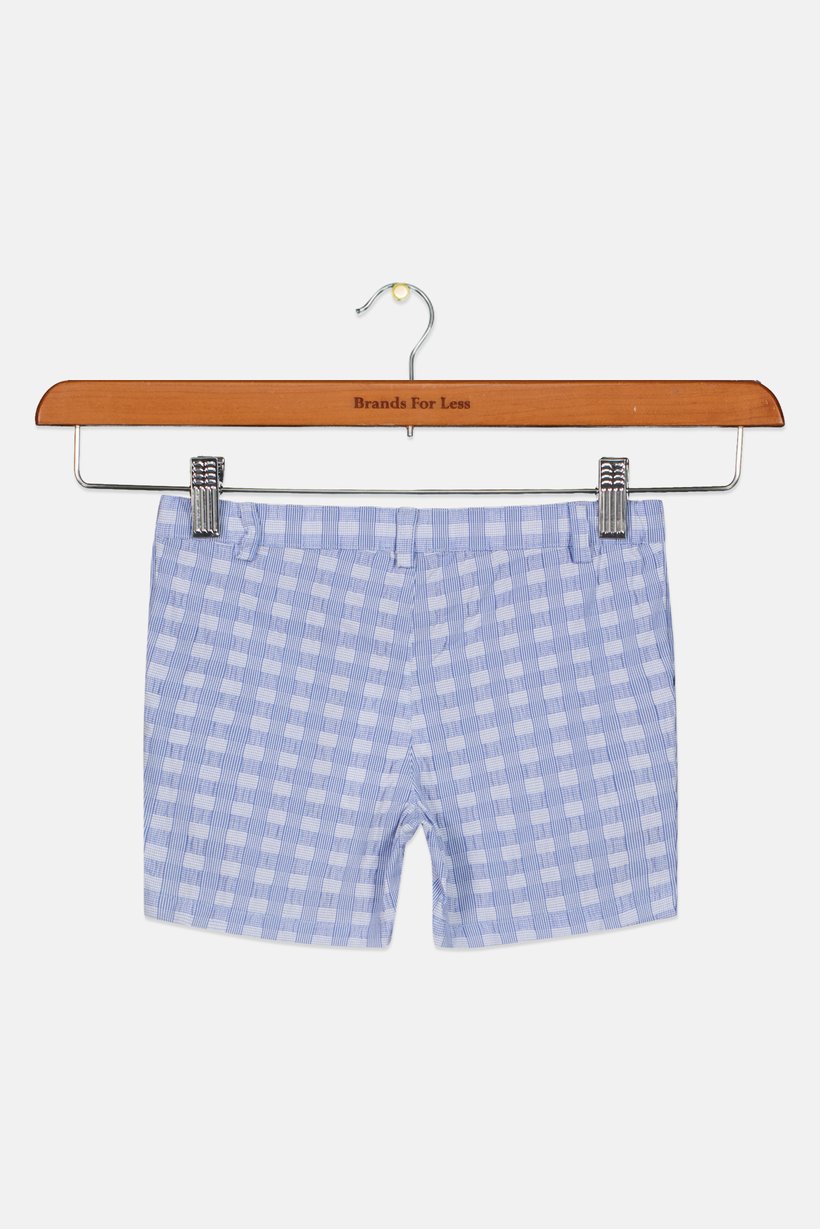Toddlers Boy Textured Basic Shorts, Blue