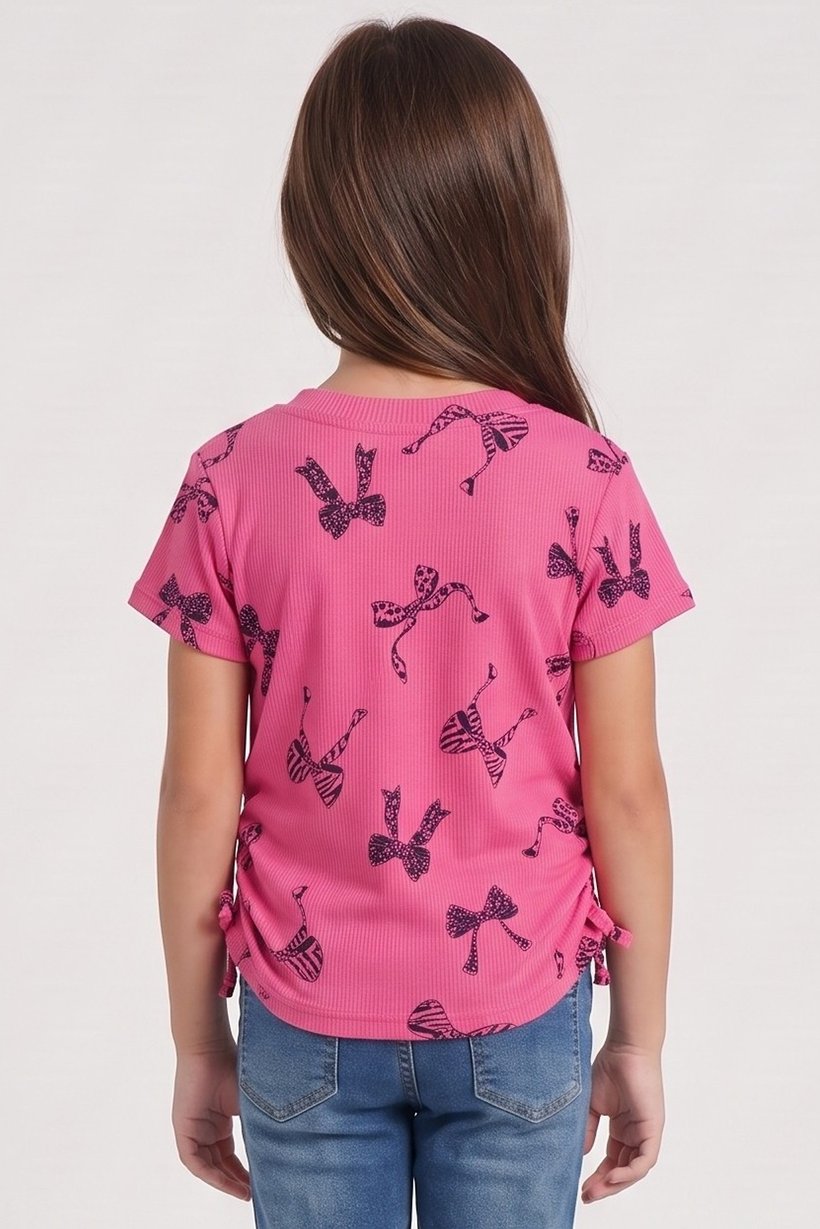 Toddlers Girl 3 Pcs Graphic Print Top, Multicolor