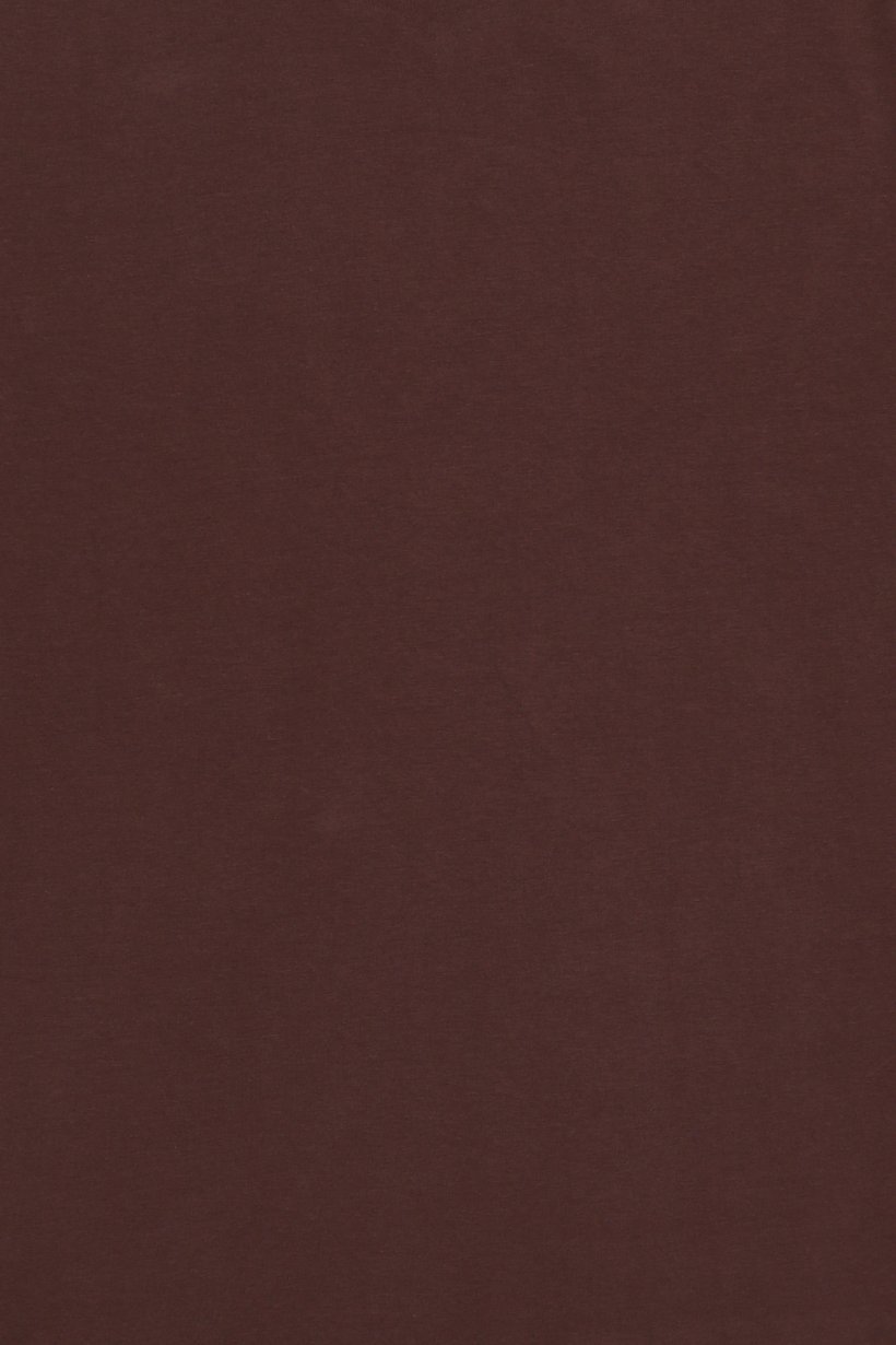 Men V Neck Short Sleeve Plain T-Shirt, Brown