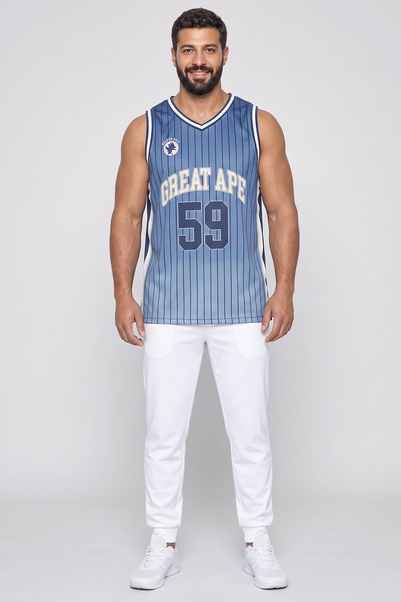 Men Sportswear Fit Sleeveless Training Jersey, Multicolor