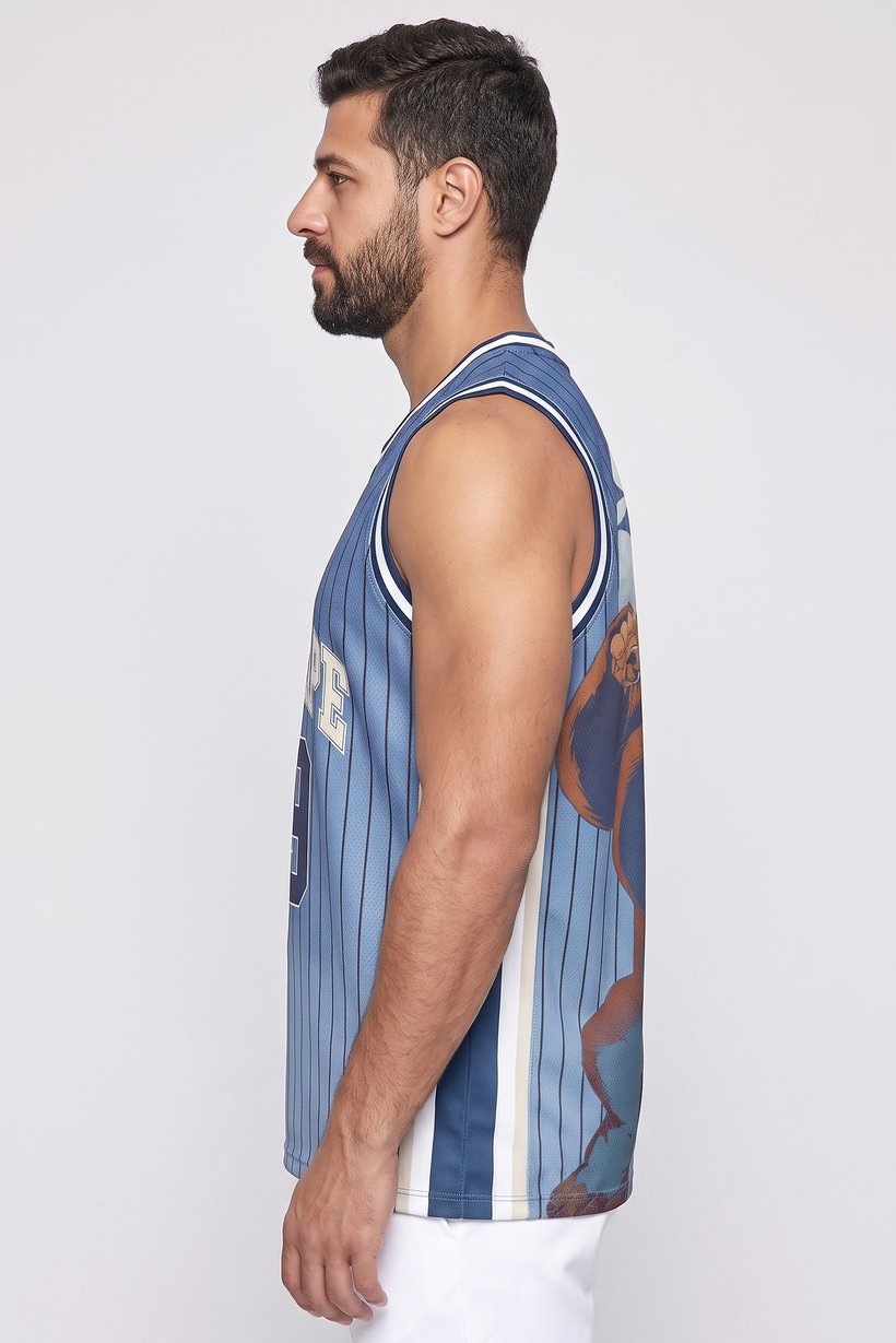 Men Sportswear Fit Sleeveless Training Jersey, Multicolor