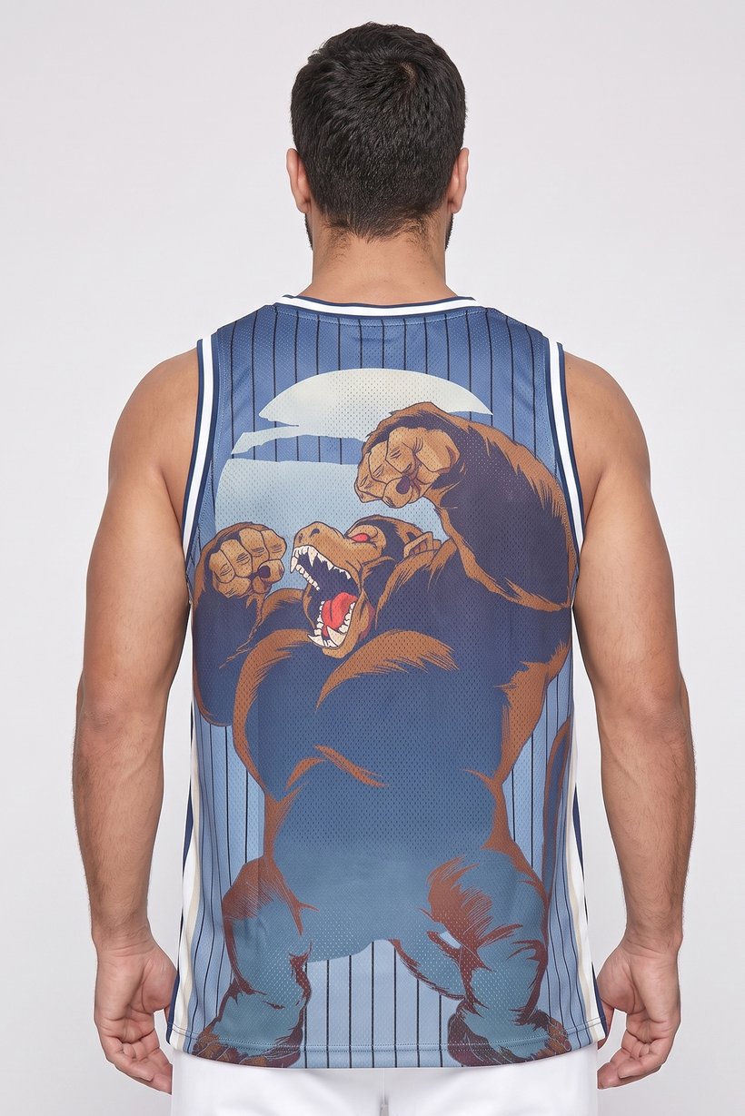 Men Sportswear Fit Sleeveless Training Jersey, Multicolor