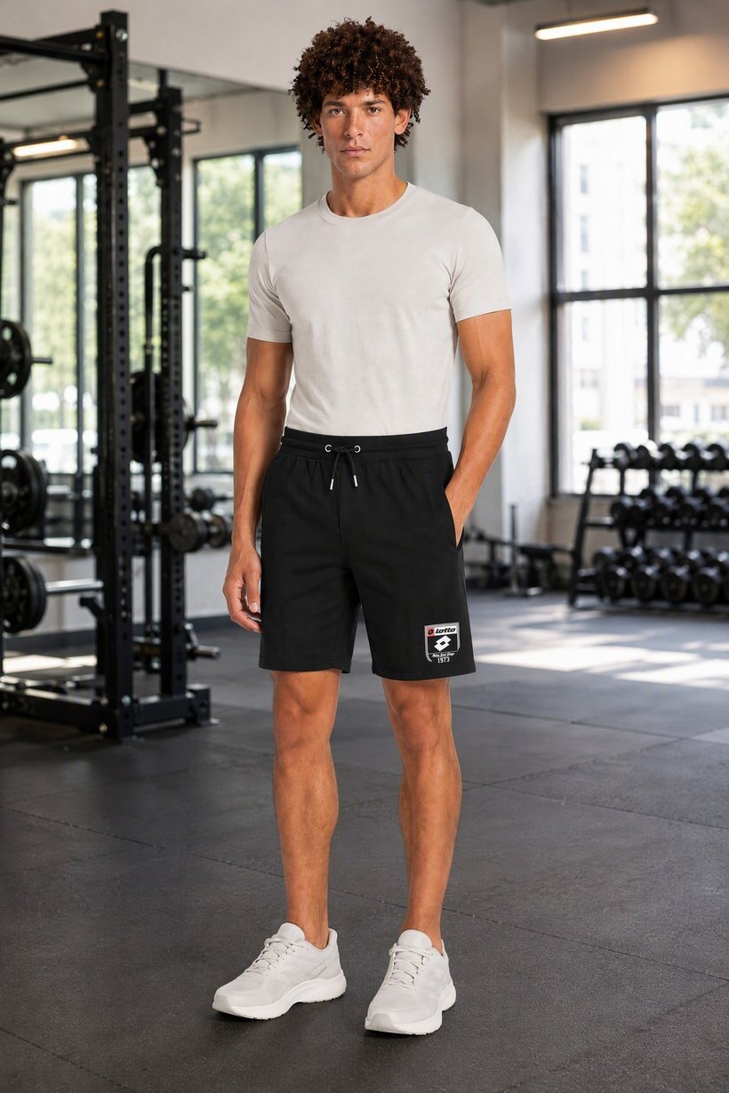 Men Sportswear Fit Outdoor Shorts, Black